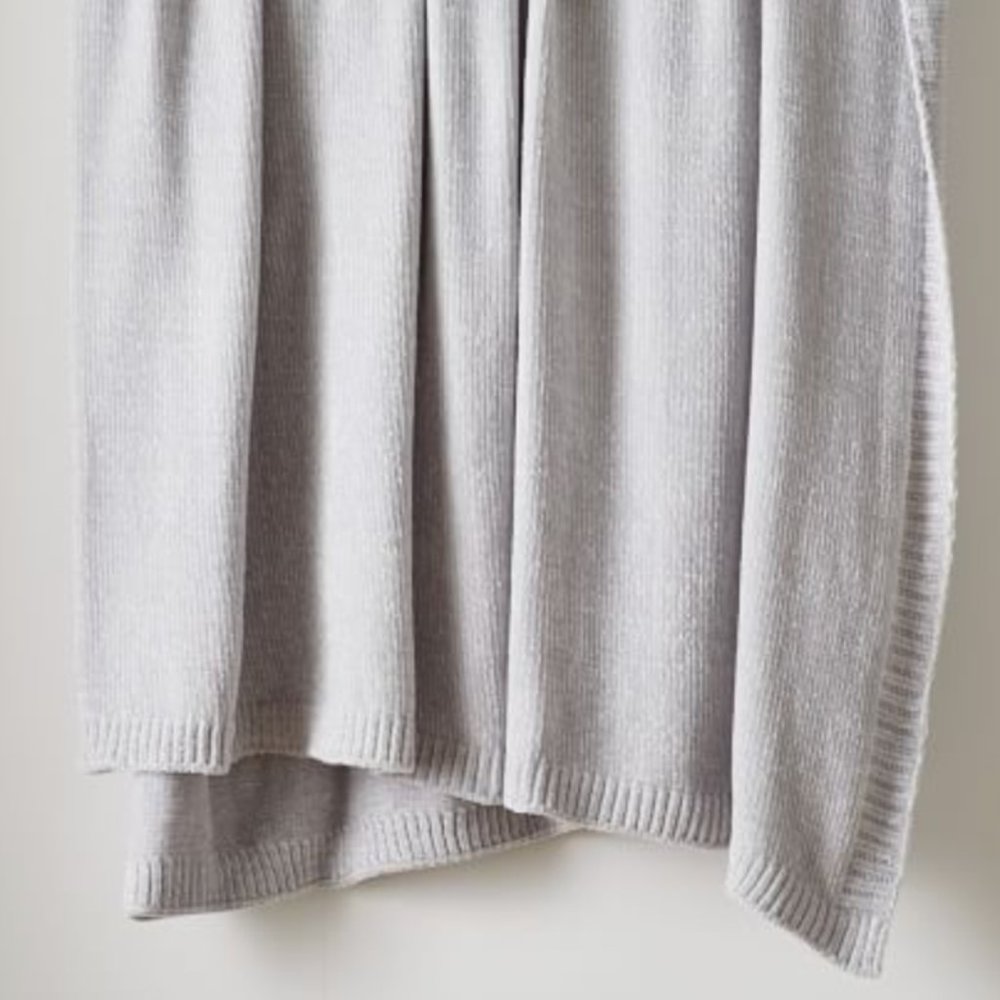 West Elm Grey Throw Blanket